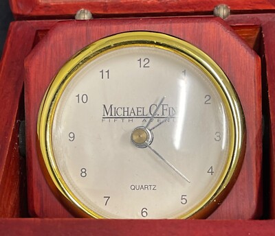 VINTAGE Michael C. Fina Fifth Avenue Quartz Desk Alarm Clock in