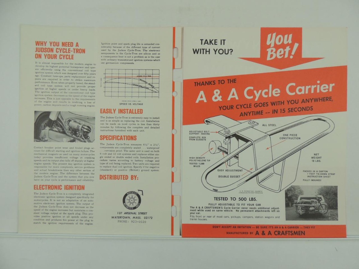 Vintage 1966 Beck Motorcycle Dealer Brochure Literature And