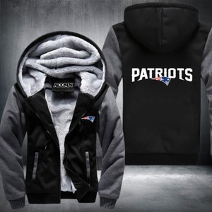 Winter Thicken Hoodie New England Patriots Warm Sweatshirt Lacer Zipper Jacket Ebay