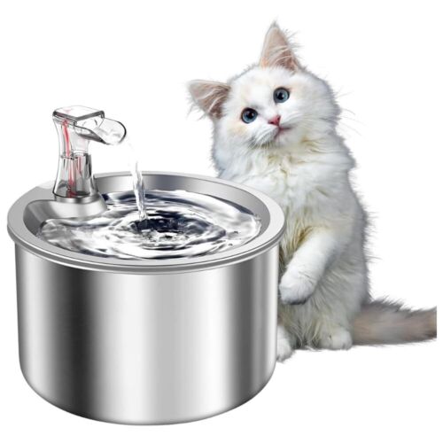 2L Cat Water Fountain Inside Ultra-Quiet Pump Automatic Dog Dispenser Water Bowl - Picture 6 of 9
