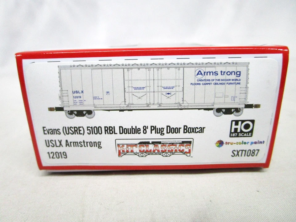 ScaleTrains HO Scale USLX Armstrong Evans 5100 DBL 8' Plug Door Box Car Kit NOS - Image 4 of 4