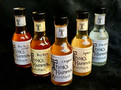 Thor's Hammer Aftershave Gift Set | 5 Scents | Complete Set 1.7 oz