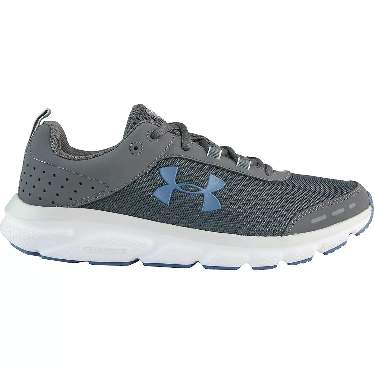 NIB Men Under Armour 3021952 103 Charged Assert 8 Grey Blue Deluxe