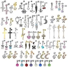 Dangle Cartilage Tragus Earring - Helix Top Upper Ear Bar Barbell Stud Labret  