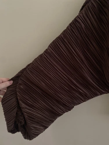 You And All Plus Size 22 Brown Crinkle Long Sleeve Top Pants Coordinate Set  - Picture 3 of 9