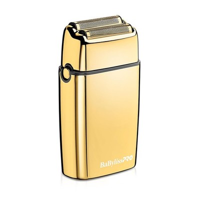BaBylissPRO FOILFX02 Metal Double-Foil Shaver Gold #FXFS2G + Free MGS Razor
