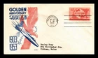 Dr Jim Stamps 6c Airmail Golden Anniversary Aviation FDC Ken Boll Cachet Craft