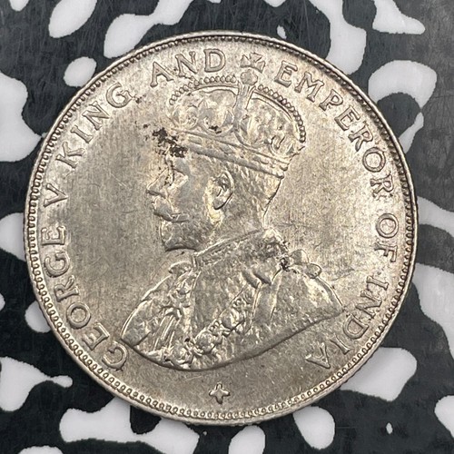 1921 Straits Settlements 50 Cents Lot#F9063 Silver! High Grade! Beautiful!