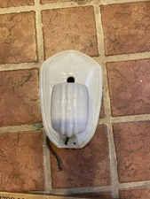 Vintage Porcelain Bathroom  Light Sconce with Outlet Art Deco