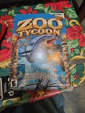 Zoo Tycoon Marine Mania & Dinosaur Digs Expansion Pack + Box & Manual PCCD