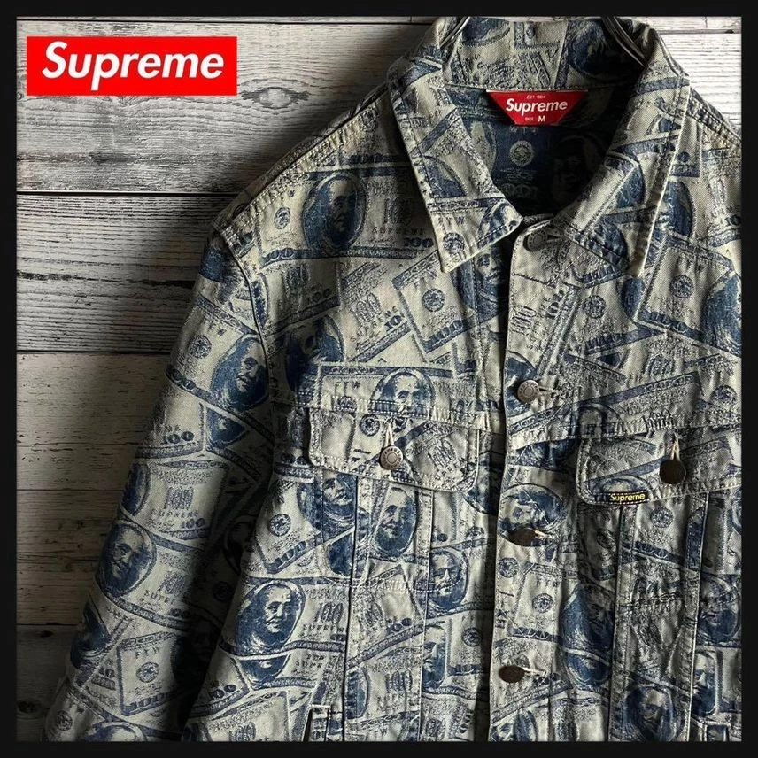 Rare veste tracker motif billet dollar suprême design