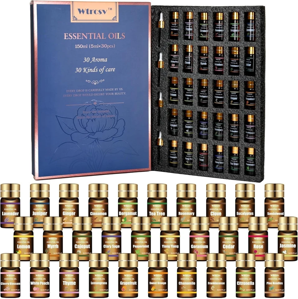 30 aceites esenciales versátiles - perfectos para el cuidado de la piel, difusores y proyectos hágalo usted mismo Foto 3 de 4