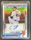 2021 Bowman Draft Christian Scott Chrome Auto 1st Prospect Refractor #/499 Mets