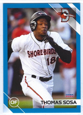 2024 Delmarva Shorebirds (Single-A Baltimore Orioles) Thomas Sosa BLUE 55/59
