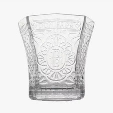 2 x 'DON PAPA' RUM GLASSES  OCTAGONAL ALL OVER EMBOSSED