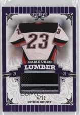 2021-22 Leaf Lumber Game Used Lumber Purple /12 Chris Drury #GUL-CD1 4f5