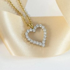 2Ct Round-Cut Lab Created Women's Heart Pendant 14K Yellow Gold Plated