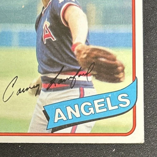 1980 Topps Carney Lansford Baseball Card #337 Angels 3B Poor Creased O/C - Image 4 of 4