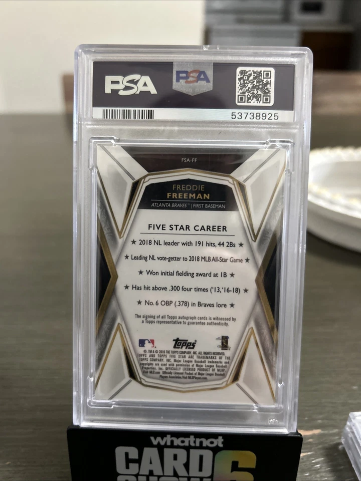 2019 Topps Five Star - Autographs Freddie Freeman #FSA-FF Gold /10 (AU) - Image 2 of 2