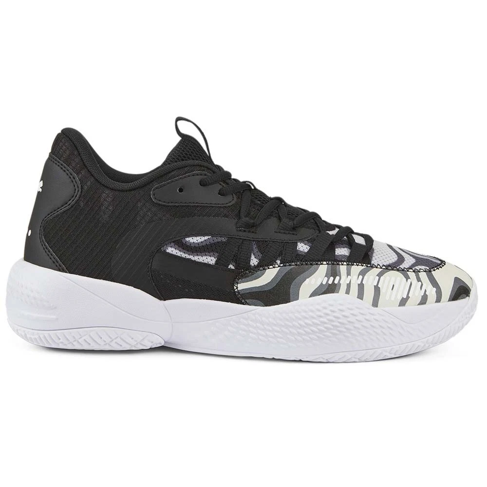 Scarpe da basket Puma Court Rider 2.0 lava stringate uomo nere sneakers sportive