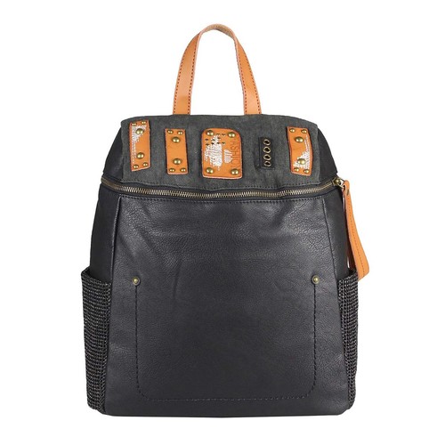 DAMEN RUCKSACK SchulterTasche CityRucksack Shopper Leder Optik Reise Backpack - Bild 7 von 10