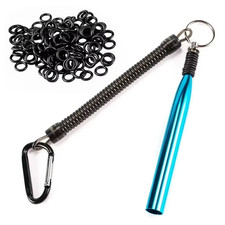 Wacky Worm Rig Tool with Carabiner 100Pcs O Rings Kits 6Mm Senko O Ring Tool for