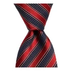 ERMENEGILDO ZEGNA ***** Men's Silk Necktie 60" ITALY Luxury STRIPED Red/Blue GUC