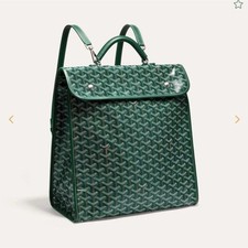 Goyard Saint Léger Green Backpack Convertible w/ Dust Bag & Brand Card