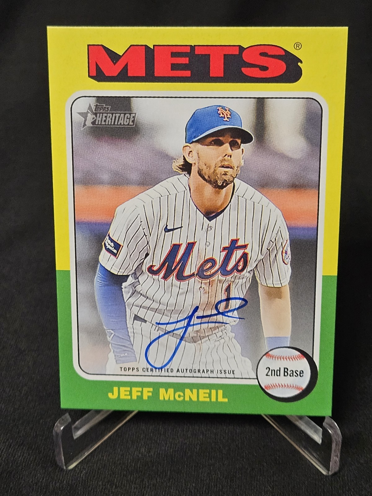 2024 Topps Heritage High Number - Real One Auto Jeff McNeil - On Card Auto -Mets