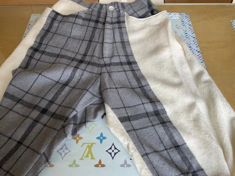 CALÇA LARGA CROPPED CINTURA ALTA FEMININA LÃ Y’S (YOHJI YAMAMOTO) (2/M) - Imagem 4 de 4