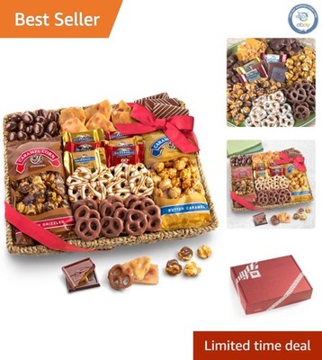 Handmade Chocolate & Crunch Gift Basket   Elegant Treat for All Celebrations