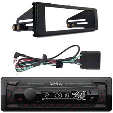 Infinity Alpha 100 Single DIN Bluetooth Receiver w/ Harley Radio Install Kit