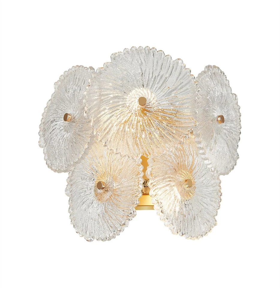 Aplique de pared Artcraft Lighting AC11964 Bloom 2 luces 9" de alto - latón Foto 2 de 4