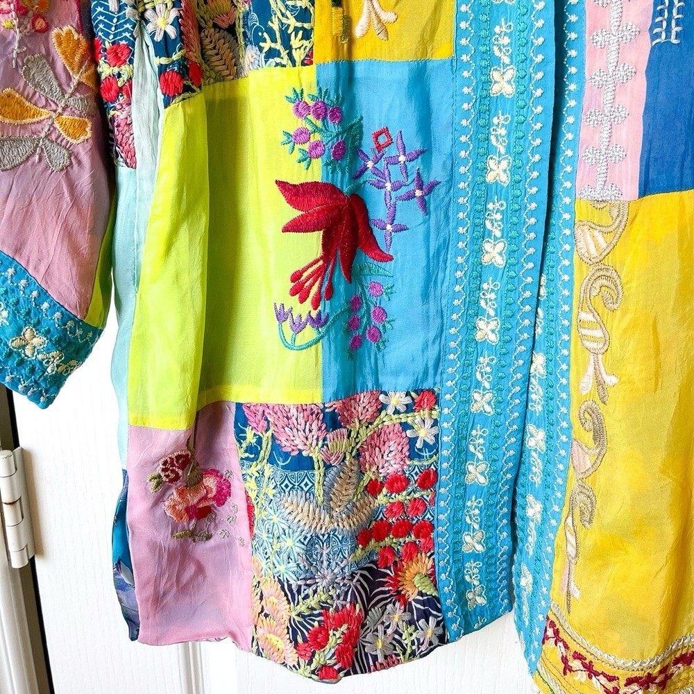 Johnny Was Samba Patchwork Reversible Kimono Flor… - image 6
