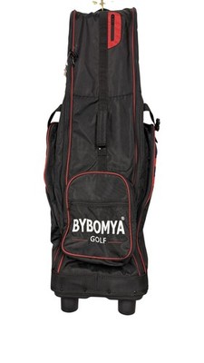 BYBOMYA Golf Travel Bag Mens Large Black Wheeled Padded Cover Case Lock
