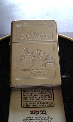 1995 Zippo Camel Filter Cigarette Lighter In Round Tin Box