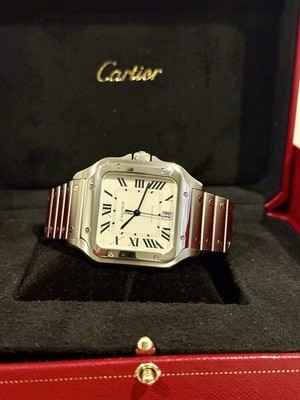 Cartier Santos de Cartier Stainless Steel White  WSSA0018, Large