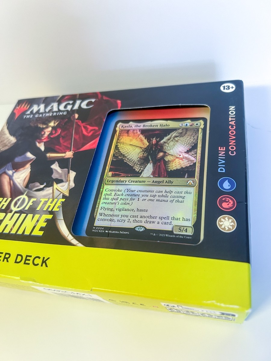 mtg convoke commander deck Magic: The Gathering March of The Machine including 1–2 card(s) of rarity Rare or higher and 3–5 Uncommon Divine Convocation MTG Commander Precon