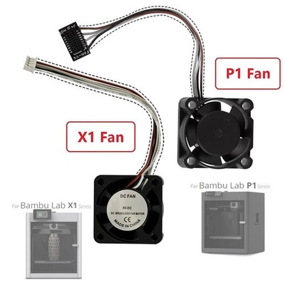 Extruder Hotend Cooling Fan For Bambu Lab X1 X1C X1E P1P P1S 3D Printer lot