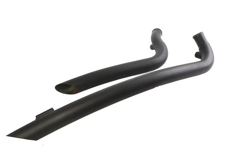 Juego de tubos de arrastre de radio curvo de 2 pulgadas negro para Harley Davidson Foto 2 de 4