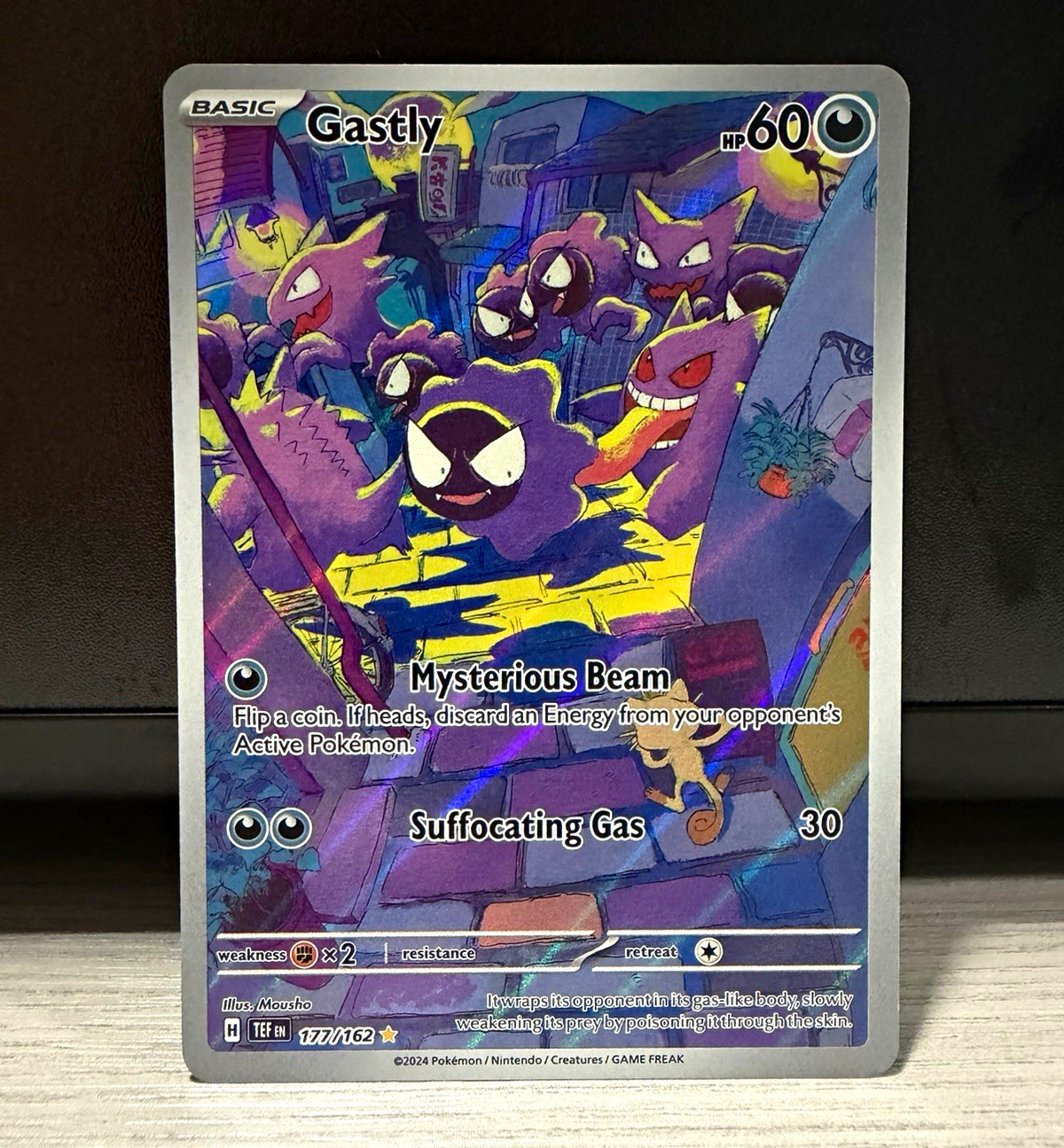 *NM* Gastly 177/162 SV05: Temporal Forces Holo Illustration Rare EN 60 HP