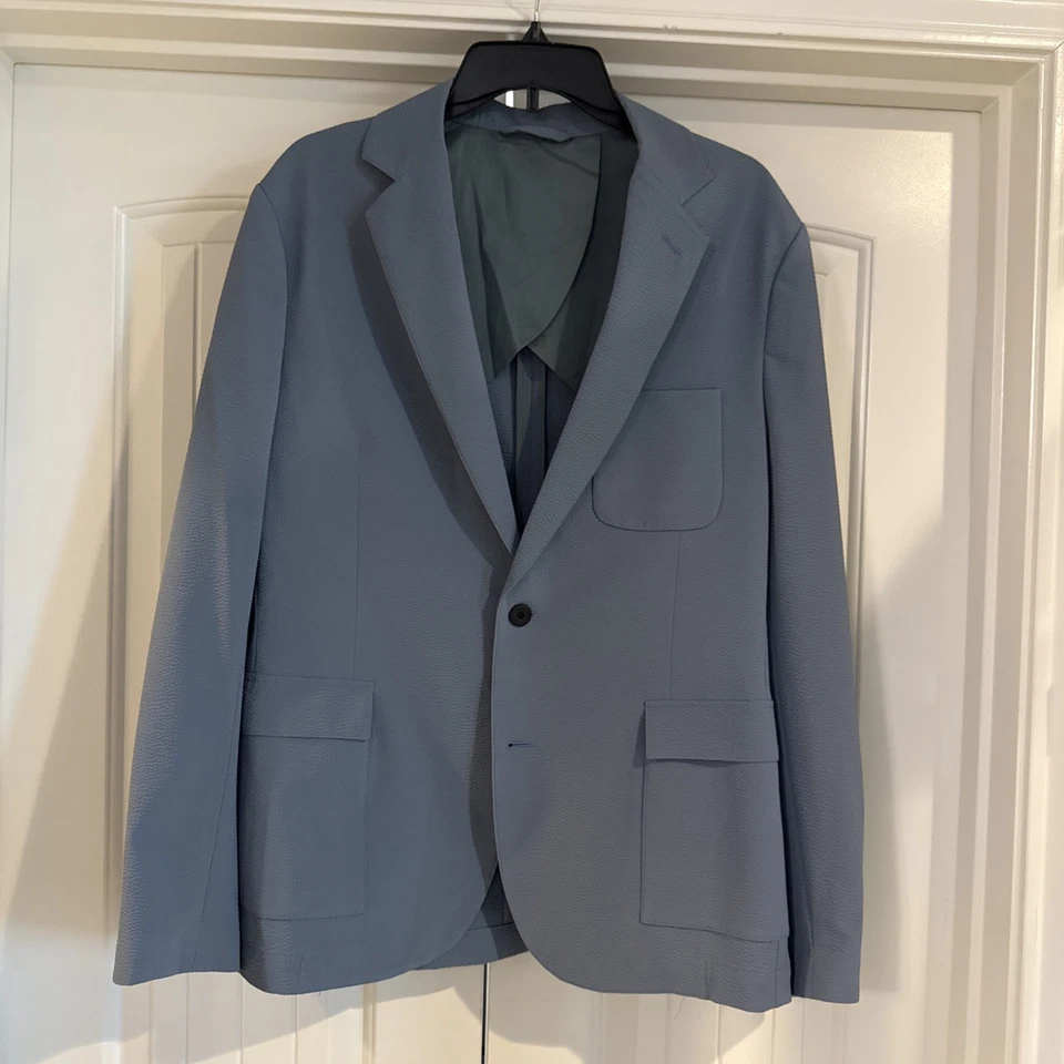 Vineyard Vines Sport Coat Blazer Adult 40R OTG Blue Seersucker On The Go Men NEW - Image 4 of 4