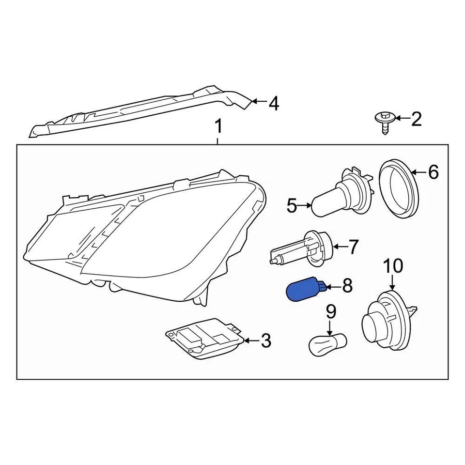 For Mercedes-Benz SL450 2017-2020 Mercedes-Benz 000000008155 Courtesy Light Bulb - Изображение 3 из 4