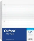 Oxford Loose Leaf Paper 500 Sheets College Rule Filler Notebook Paper 8-1/2"x11"