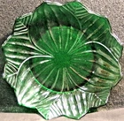 Vintage Anchor Hocking Forest Green Lotus Leaf 8" Plate