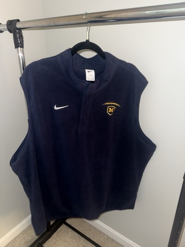 Men’s Size 3XLarge - Nike Therma Fit Vest Standard Fit Black Michigan Wolverines