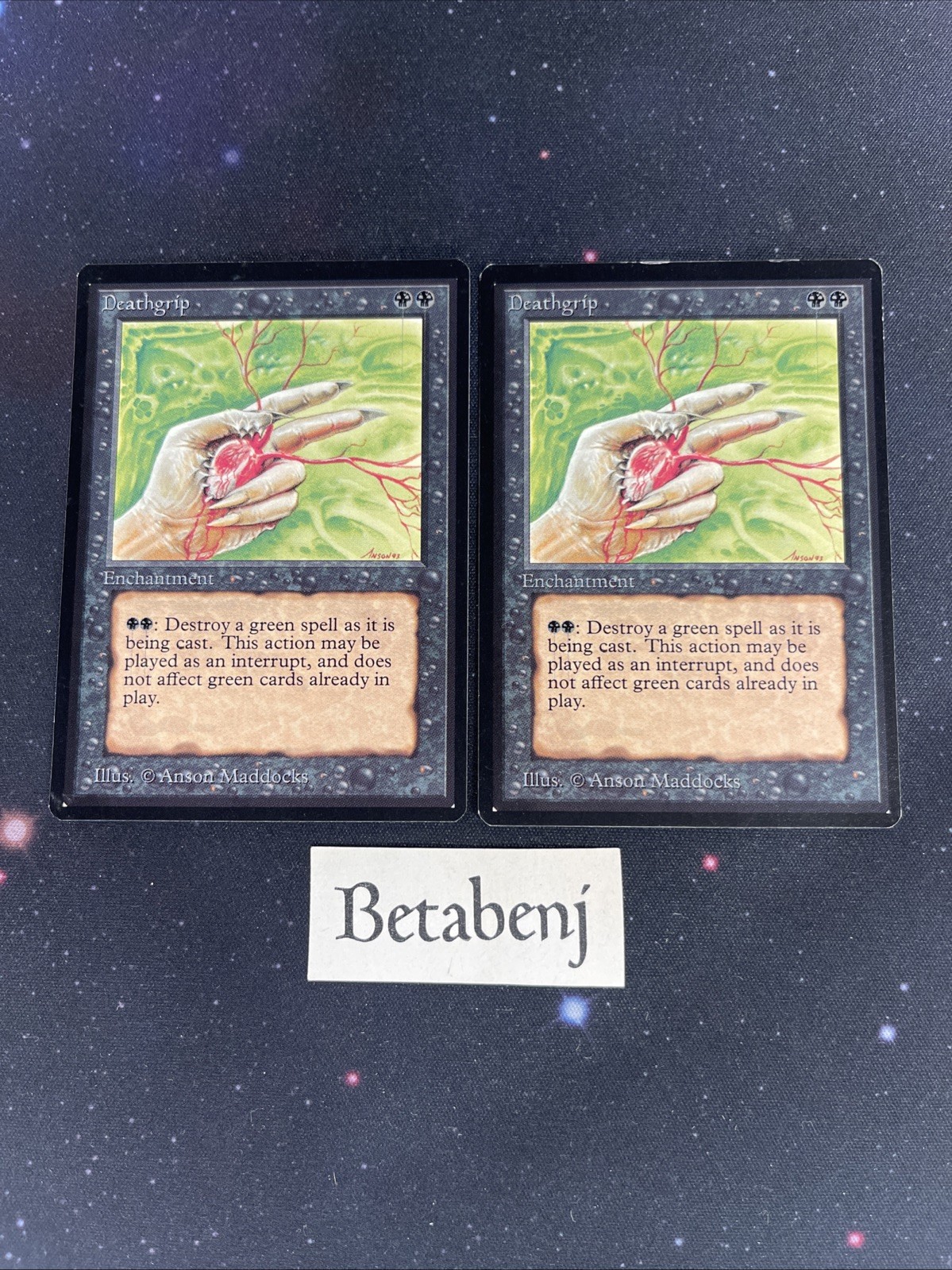 1x MTG Beta Deathgrip from Estate Collection