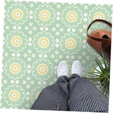 Pcs Peel and Stick Floor Tile, 11.8"x 11.8" Vinyl 11.8"x11.8" 20 Light Green