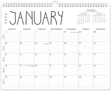 Wall Calendar 2026, 2026 Calendar Wall from Jan. 2026 to Dec 2026, 14" X 11" Pap