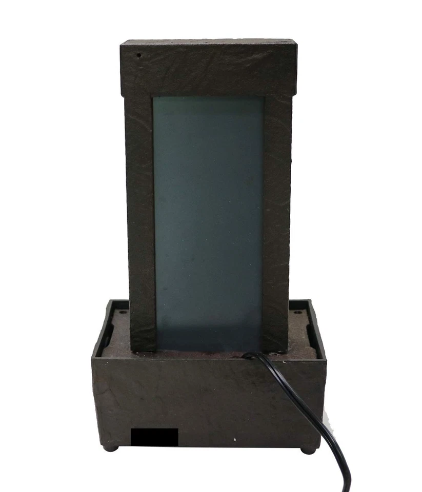 Fuente de agua de mesa Nature's Mark 10" H espejada cascada espectáculo de luces con Foto 4 de 4